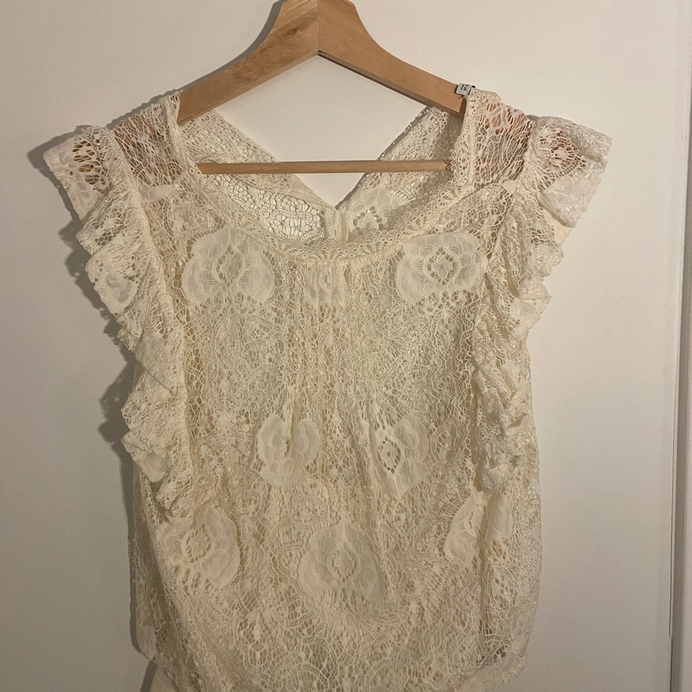 Zara Ivory white Blouse